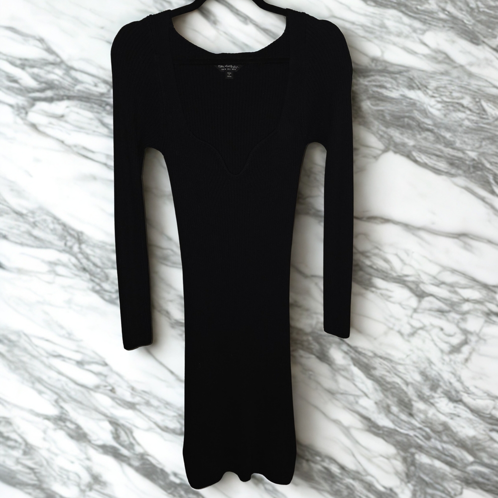 Miss Selfridge Elegant Black Knit Dress - Picture 1 of 2